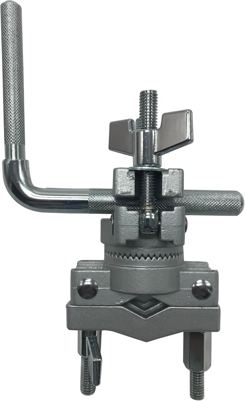 AIAS Cowbell Mount Accessory Multi Clamp – Chrome Percussion Clamp for Cowbells, Jam Blocks & Drum Accessories, Rotating Fastener, Fits 3/8" to 1 1/4" Drum Hardware - Image 3